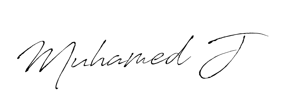 Create a beautiful signature design for name Muhamed J. With this signature (Antro_Vectra) fonts, you can make a handwritten signature for free. Muhamed J signature style 6 images and pictures png