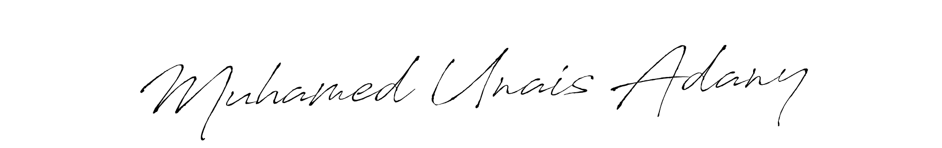 Make a beautiful signature design for name Muhamed Unais Adany. With this signature (Antro_Vectra) style, you can create a handwritten signature for free. Muhamed Unais Adany signature style 6 images and pictures png