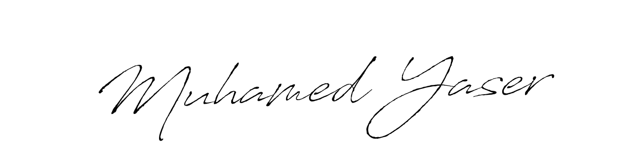 The best way (Antro_Vectra) to make a short signature is to pick only two or three words in your name. The name Muhamed Yaser include a total of six letters. For converting this name. Muhamed Yaser signature style 6 images and pictures png