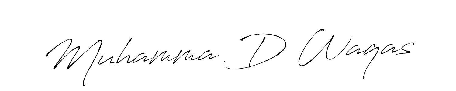 Make a beautiful signature design for name Muhamma D Waqas. With this signature (Antro_Vectra) style, you can create a handwritten signature for free. Muhamma D Waqas signature style 6 images and pictures png