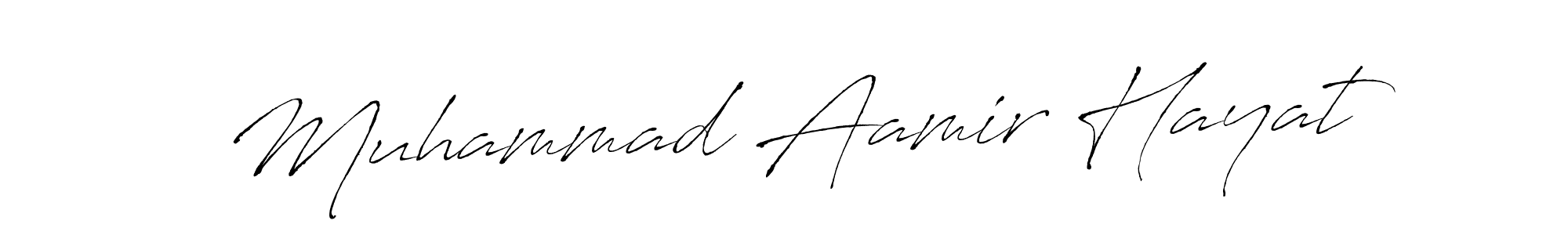 How to make Muhammad Aamir Hayat name signature. Use Antro_Vectra style for creating short signs online. This is the latest handwritten sign. Muhammad Aamir Hayat signature style 6 images and pictures png