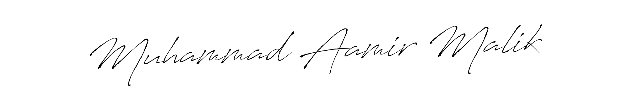 Muhammad Aamir Malik stylish signature style. Best Handwritten Sign (Antro_Vectra) for my name. Handwritten Signature Collection Ideas for my name Muhammad Aamir Malik. Muhammad Aamir Malik signature style 6 images and pictures png