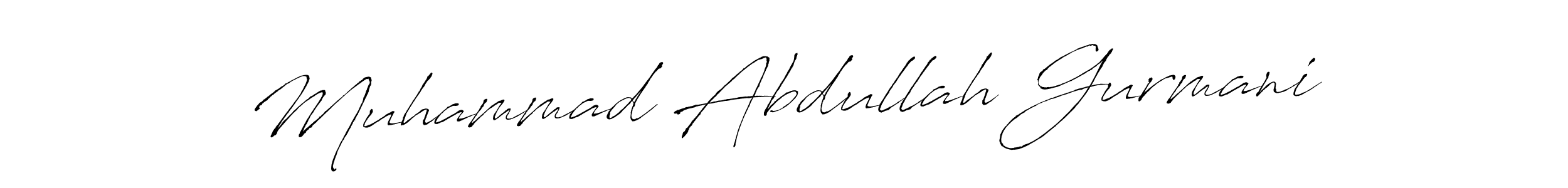 Muhammad Abdullah Gurmani stylish signature style. Best Handwritten Sign (Antro_Vectra) for my name. Handwritten Signature Collection Ideas for my name Muhammad Abdullah Gurmani. Muhammad Abdullah Gurmani signature style 6 images and pictures png