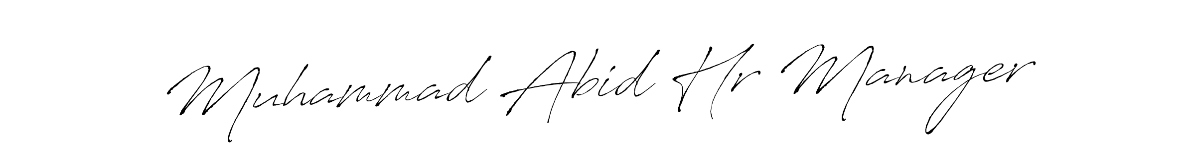 Make a beautiful signature design for name Muhammad Abid Hr Manager. With this signature (Antro_Vectra) style, you can create a handwritten signature for free. Muhammad Abid Hr Manager signature style 6 images and pictures png