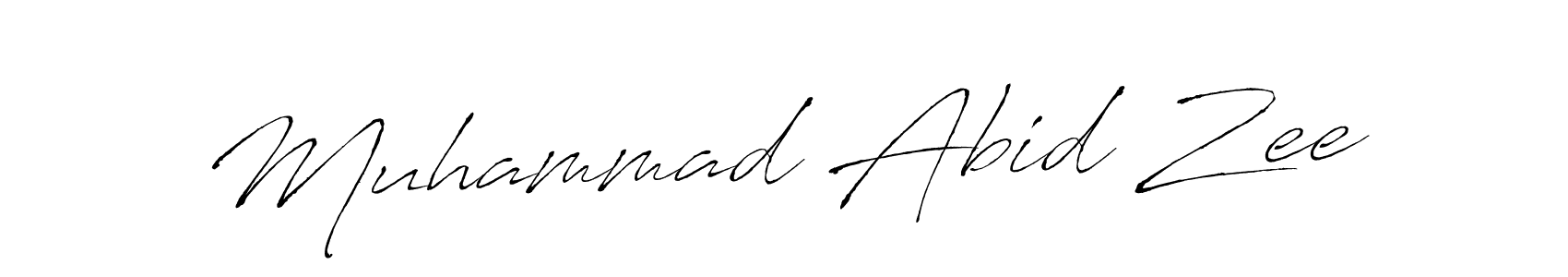 Muhammad Abid Zee stylish signature style. Best Handwritten Sign (Antro_Vectra) for my name. Handwritten Signature Collection Ideas for my name Muhammad Abid Zee. Muhammad Abid Zee signature style 6 images and pictures png