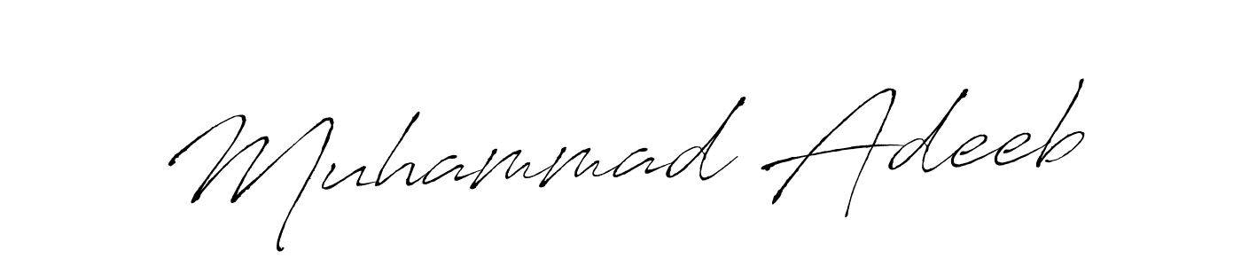 Design your own signature with our free online signature maker. With this signature software, you can create a handwritten (Antro_Vectra) signature for name Muhammad Adeeb. Muhammad Adeeb signature style 6 images and pictures png