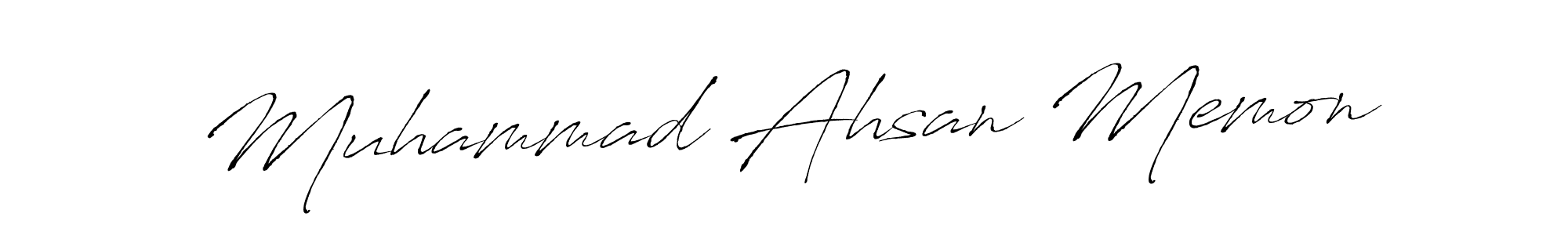 Design your own signature with our free online signature maker. With this signature software, you can create a handwritten (Antro_Vectra) signature for name Muhammad Ahsan Memon. Muhammad Ahsan Memon signature style 6 images and pictures png