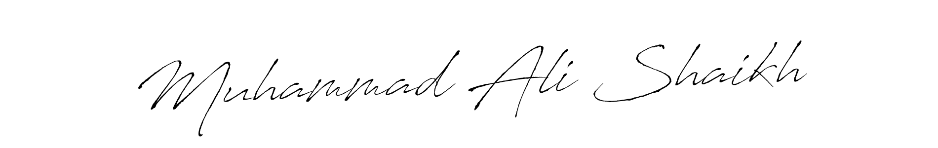 Create a beautiful signature design for name Muhammad Ali Shaikh. With this signature (Antro_Vectra) fonts, you can make a handwritten signature for free. Muhammad Ali Shaikh signature style 6 images and pictures png