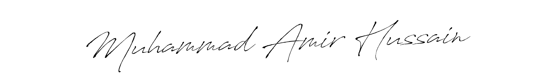 Create a beautiful signature design for name Muhammad Amir Hussain. With this signature (Antro_Vectra) fonts, you can make a handwritten signature for free. Muhammad Amir Hussain signature style 6 images and pictures png