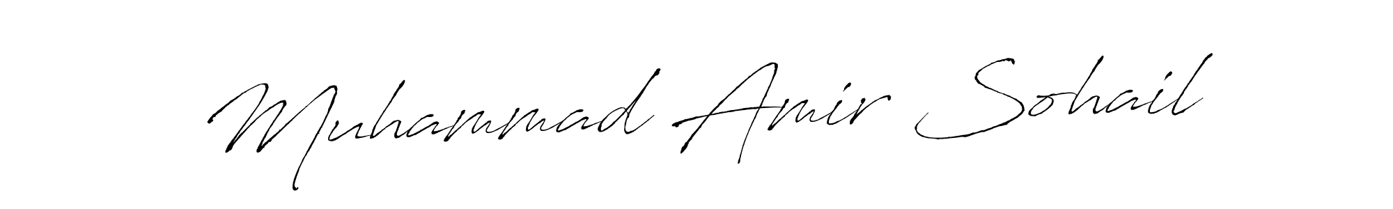How to make Muhammad Amir Sohail signature? Antro_Vectra is a professional autograph style. Create handwritten signature for Muhammad Amir Sohail name. Muhammad Amir Sohail signature style 6 images and pictures png