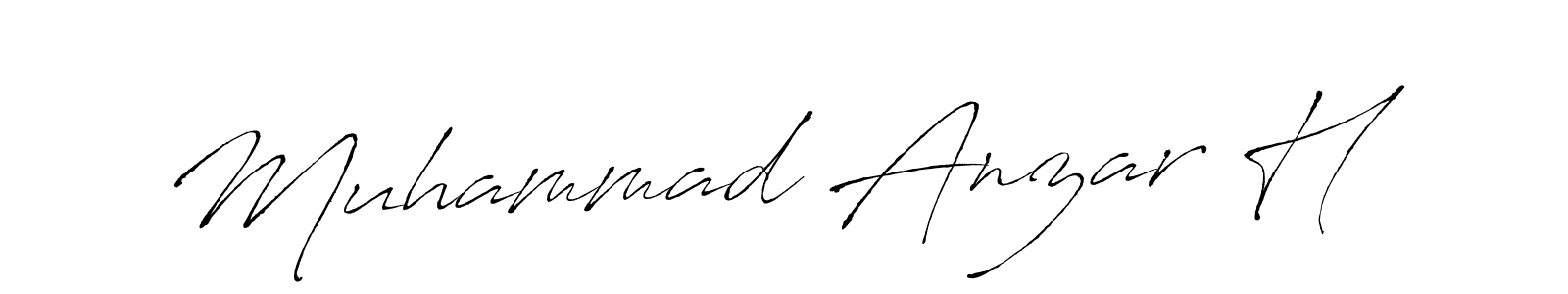 Antro_Vectra is a professional signature style that is perfect for those who want to add a touch of class to their signature. It is also a great choice for those who want to make their signature more unique. Get Muhammad Anzar H name to fancy signature for free. Muhammad Anzar H signature style 6 images and pictures png