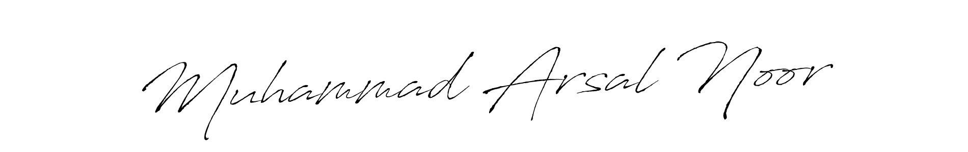 Create a beautiful signature design for name Muhammad Arsal Noor. With this signature (Antro_Vectra) fonts, you can make a handwritten signature for free. Muhammad Arsal Noor signature style 6 images and pictures png