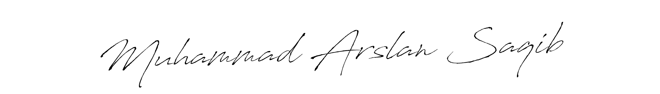 Muhammad Arslan Saqib stylish signature style. Best Handwritten Sign (Antro_Vectra) for my name. Handwritten Signature Collection Ideas for my name Muhammad Arslan Saqib. Muhammad Arslan Saqib signature style 6 images and pictures png