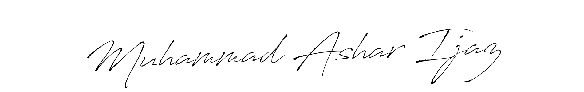 Create a beautiful signature design for name Muhammad Ashar Ijaz. With this signature (Antro_Vectra) fonts, you can make a handwritten signature for free. Muhammad Ashar Ijaz signature style 6 images and pictures png