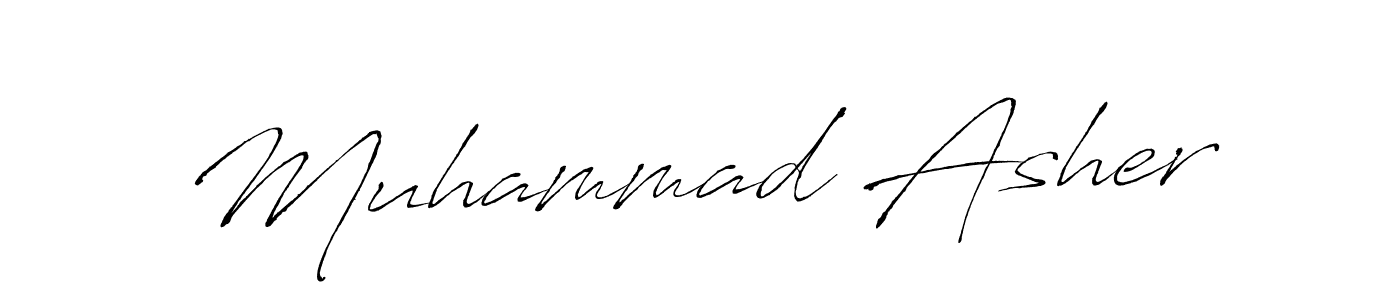 Create a beautiful signature design for name Muhammad Asher. With this signature (Antro_Vectra) fonts, you can make a handwritten signature for free. Muhammad Asher signature style 6 images and pictures png