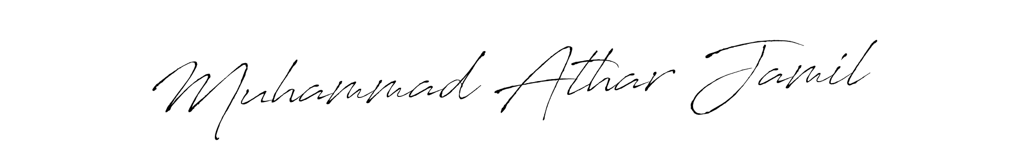 How to make Muhammad Athar Jamil name signature. Use Antro_Vectra style for creating short signs online. This is the latest handwritten sign. Muhammad Athar Jamil signature style 6 images and pictures png