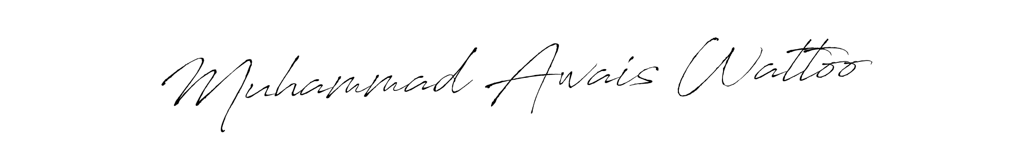 How to make Muhammad Awais Wattoo name signature. Use Antro_Vectra style for creating short signs online. This is the latest handwritten sign. Muhammad Awais Wattoo signature style 6 images and pictures png