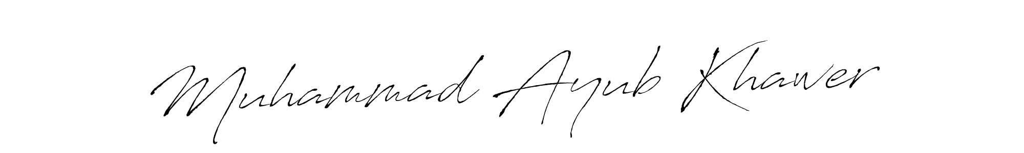You should practise on your own different ways (Antro_Vectra) to write your name (Muhammad Ayub Khawer) in signature. don't let someone else do it for you. Muhammad Ayub Khawer signature style 6 images and pictures png