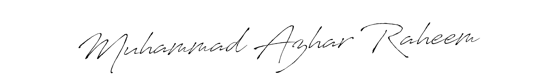How to make Muhammad Azhar Raheem signature? Antro_Vectra is a professional autograph style. Create handwritten signature for Muhammad Azhar Raheem name. Muhammad Azhar Raheem signature style 6 images and pictures png