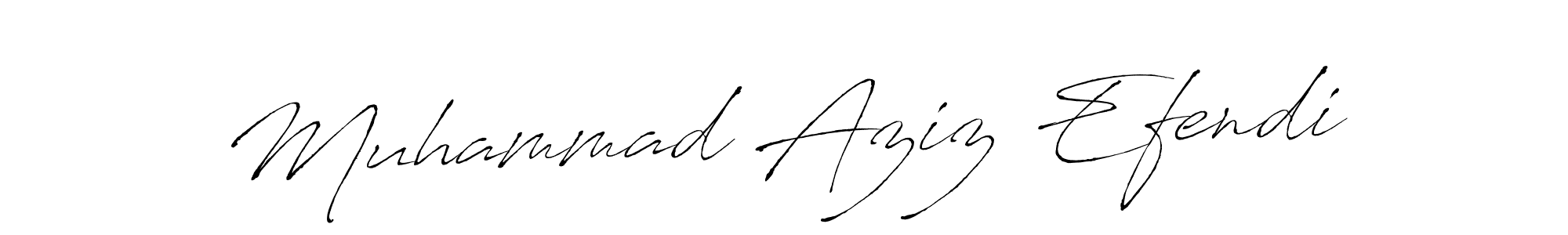 Antro_Vectra is a professional signature style that is perfect for those who want to add a touch of class to their signature. It is also a great choice for those who want to make their signature more unique. Get Muhammad Aziz Efendi name to fancy signature for free. Muhammad Aziz Efendi signature style 6 images and pictures png