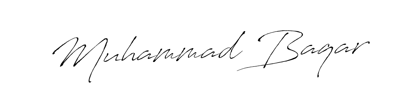 Create a beautiful signature design for name Muhammad Baqar. With this signature (Antro_Vectra) fonts, you can make a handwritten signature for free. Muhammad Baqar signature style 6 images and pictures png