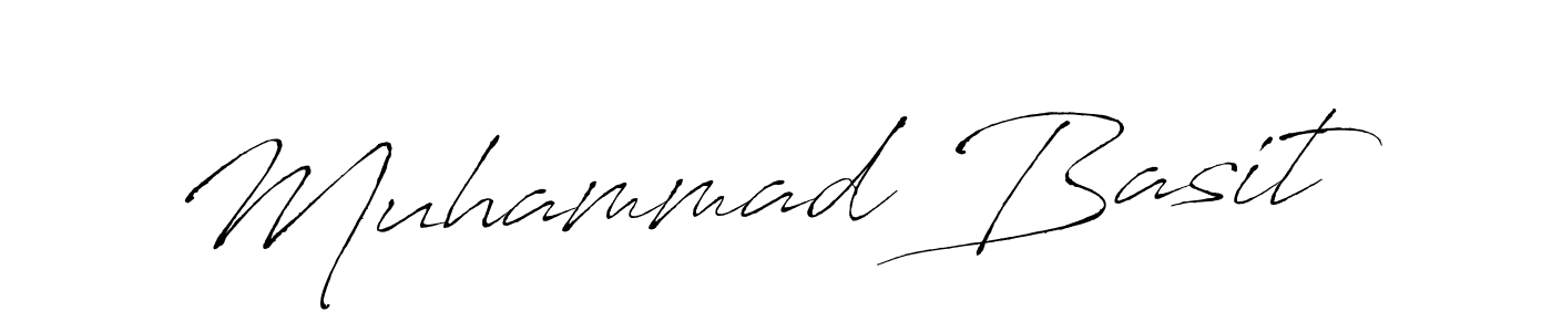 How to make Muhammad Basit name signature. Use Antro_Vectra style for creating short signs online. This is the latest handwritten sign. Muhammad Basit signature style 6 images and pictures png