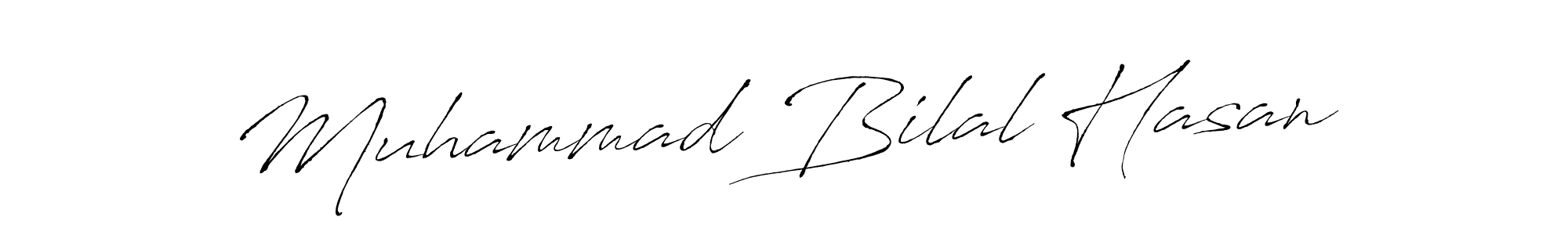 The best way (Antro_Vectra) to make a short signature is to pick only two or three words in your name. The name Muhammad Bilal Hasan include a total of six letters. For converting this name. Muhammad Bilal Hasan signature style 6 images and pictures png