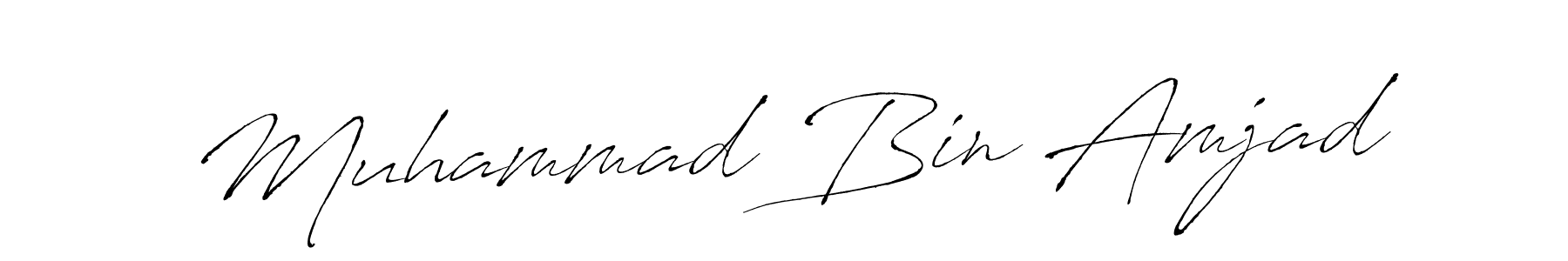 Make a beautiful signature design for name Muhammad Bin Amjad. With this signature (Antro_Vectra) style, you can create a handwritten signature for free. Muhammad Bin Amjad signature style 6 images and pictures png