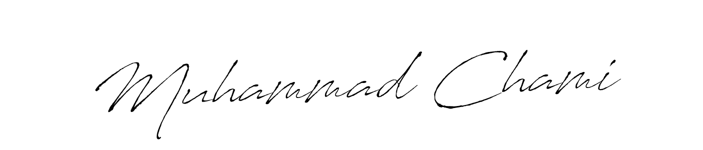 Muhammad Chami stylish signature style. Best Handwritten Sign (Antro_Vectra) for my name. Handwritten Signature Collection Ideas for my name Muhammad Chami. Muhammad Chami signature style 6 images and pictures png