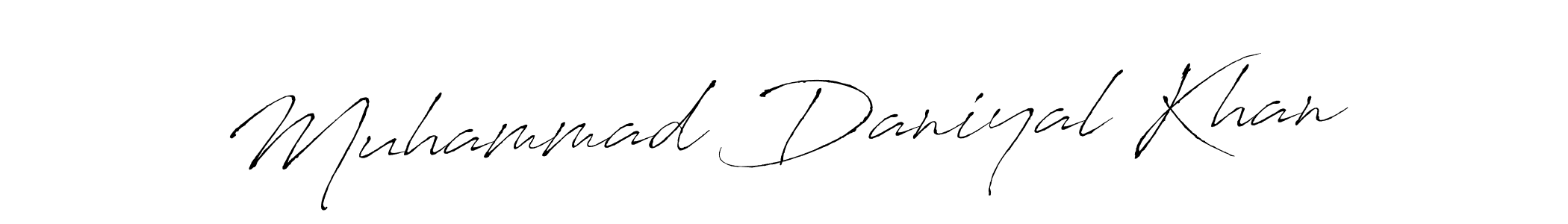 Design your own signature with our free online signature maker. With this signature software, you can create a handwritten (Antro_Vectra) signature for name Muhammad Daniyal Khan. Muhammad Daniyal Khan signature style 6 images and pictures png