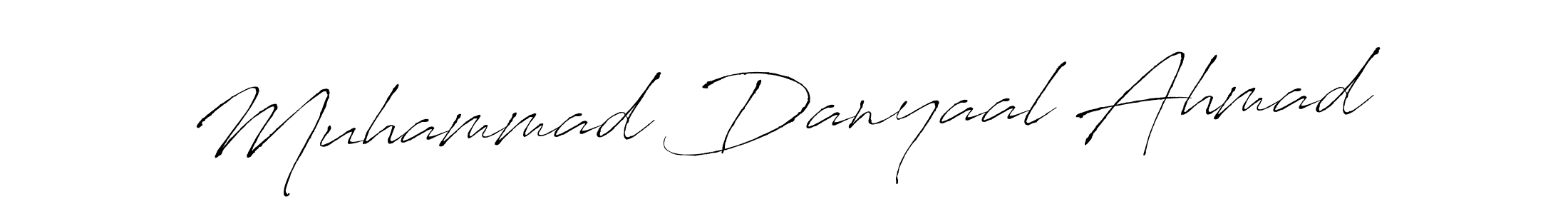 Make a beautiful signature design for name Muhammad Danyaal Ahmad. With this signature (Antro_Vectra) style, you can create a handwritten signature for free. Muhammad Danyaal Ahmad signature style 6 images and pictures png