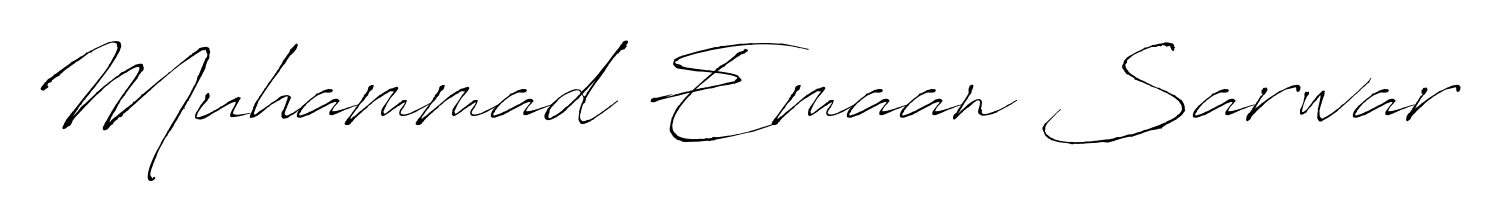 You should practise on your own different ways (Antro_Vectra) to write your name (Muhammad Emaan Sarwar) in signature. Don't let someone else do it for you. Muhammad Emaan Sarwar signature style 6 images and pictures png