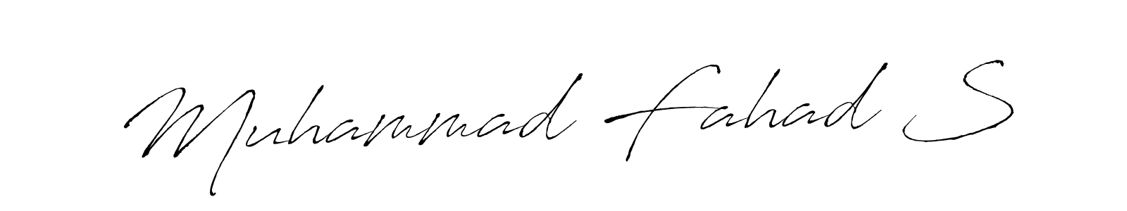 It looks lik you need a new signature style for name Muhammad Fahad S. Design unique handwritten (Antro_Vectra) signature with our free signature maker in just a few clicks. Muhammad Fahad S signature style 6 images and pictures png