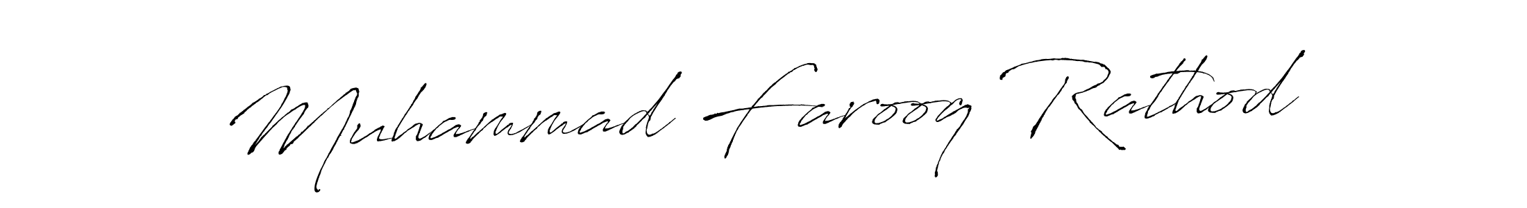 How to make Muhammad Farooq Rathod name signature. Use Antro_Vectra style for creating short signs online. This is the latest handwritten sign. Muhammad Farooq Rathod signature style 6 images and pictures png