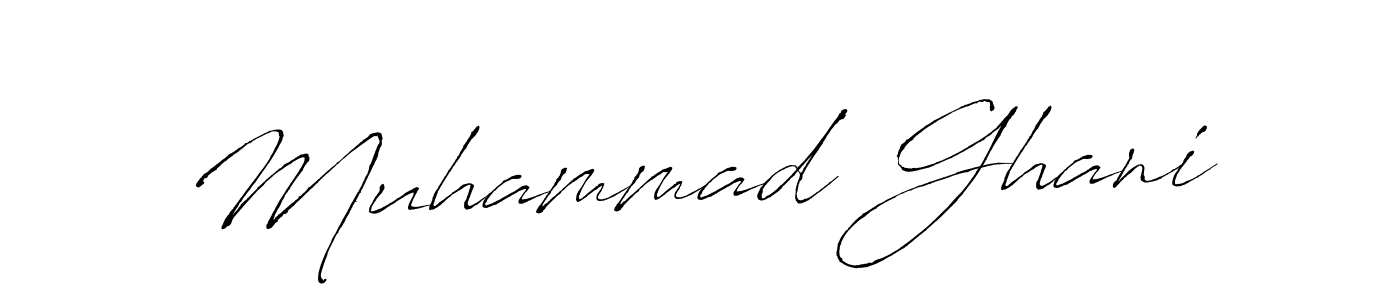 Make a beautiful signature design for name Muhammad Ghani. With this signature (Antro_Vectra) style, you can create a handwritten signature for free. Muhammad Ghani signature style 6 images and pictures png