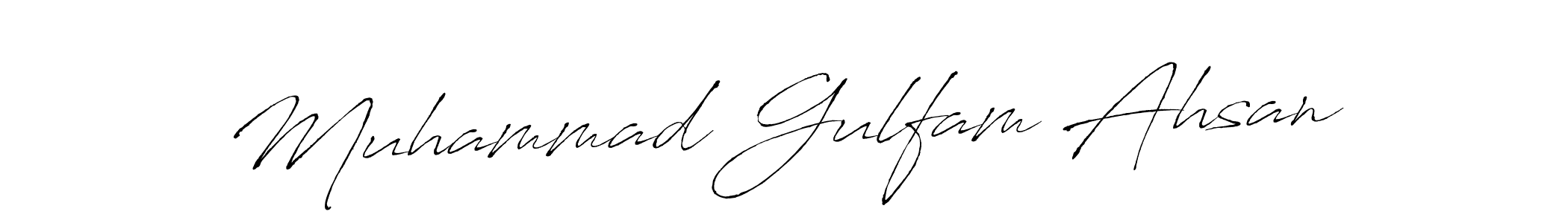 The best way (Antro_Vectra) to make a short signature is to pick only two or three words in your name. The name Muhammad Gulfam Ahsan include a total of six letters. For converting this name. Muhammad Gulfam Ahsan signature style 6 images and pictures png