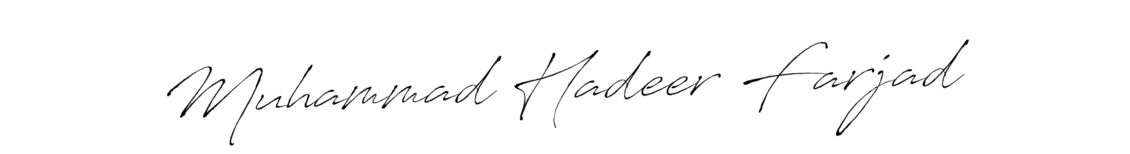 Use a signature maker to create a handwritten signature online. With this signature software, you can design (Antro_Vectra) your own signature for name Muhammad Hadeer Farjad. Muhammad Hadeer Farjad signature style 6 images and pictures png