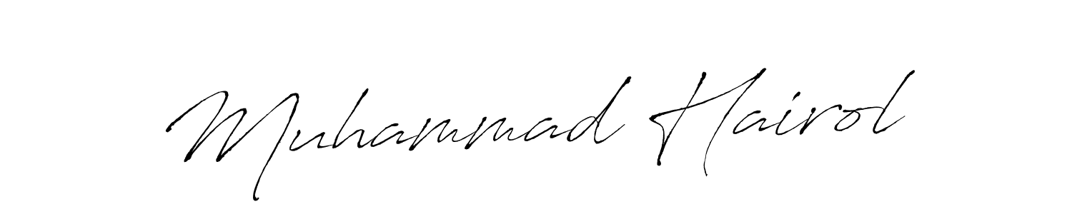 Make a beautiful signature design for name Muhammad Hairol. With this signature (Antro_Vectra) style, you can create a handwritten signature for free. Muhammad Hairol signature style 6 images and pictures png