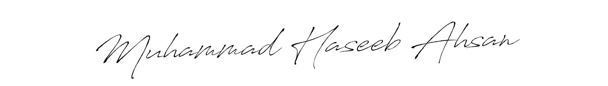 Create a beautiful signature design for name Muhammad Haseeb Ahsan. With this signature (Antro_Vectra) fonts, you can make a handwritten signature for free. Muhammad Haseeb Ahsan signature style 6 images and pictures png