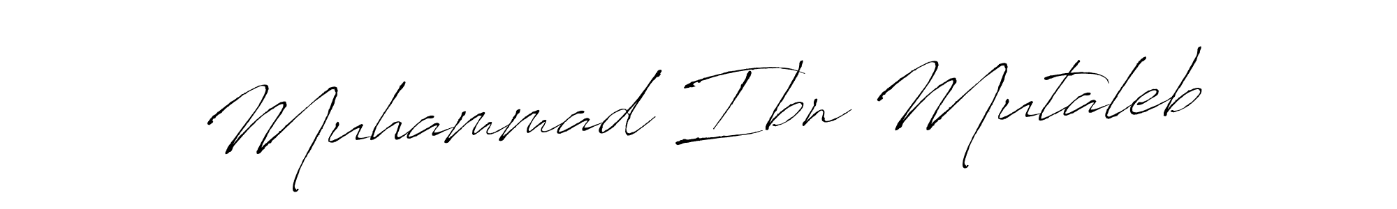 Antro_Vectra is a professional signature style that is perfect for those who want to add a touch of class to their signature. It is also a great choice for those who want to make their signature more unique. Get Muhammad Ibn Mutaleb name to fancy signature for free. Muhammad Ibn Mutaleb signature style 6 images and pictures png