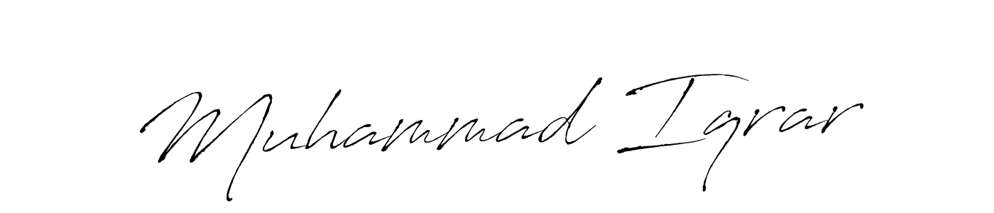 Muhammad Iqrar stylish signature style. Best Handwritten Sign (Antro_Vectra) for my name. Handwritten Signature Collection Ideas for my name Muhammad Iqrar. Muhammad Iqrar signature style 6 images and pictures png