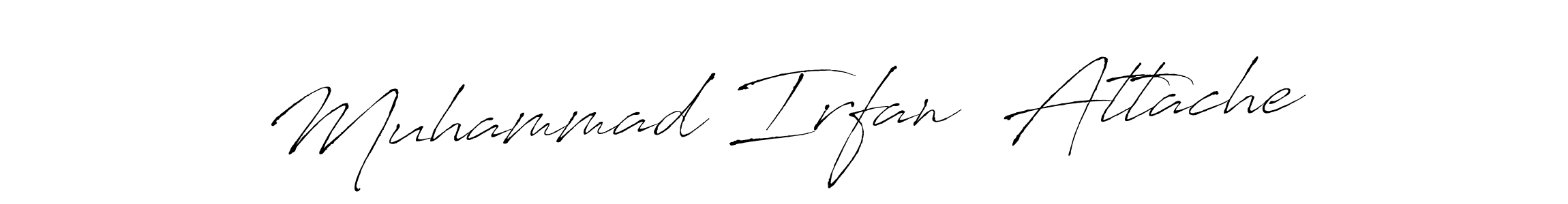 You should practise on your own different ways (Antro_Vectra) to write your name (Muhammad Irfan  Attache) in signature. don't let someone else do it for you. Muhammad Irfan  Attache signature style 6 images and pictures png