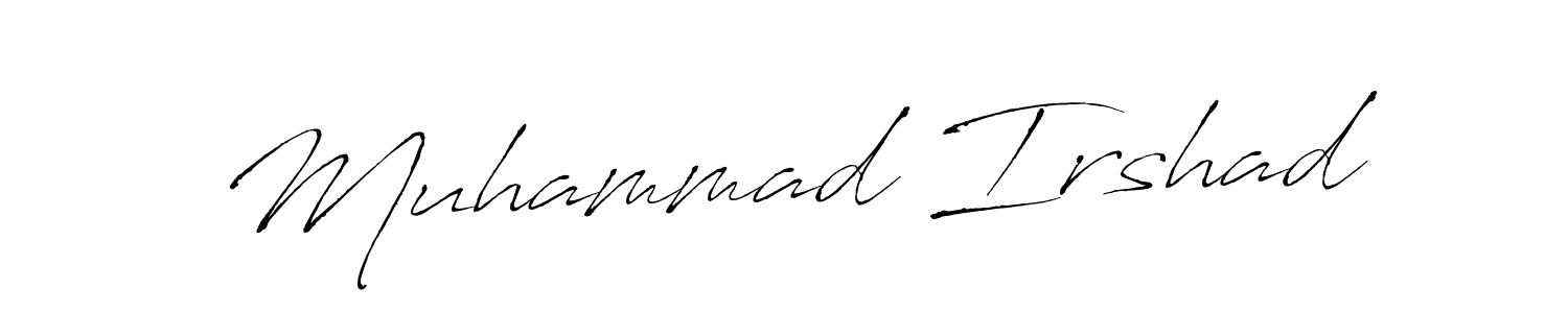 The best way (Antro_Vectra) to make a short signature is to pick only two or three words in your name. The name Muhammad Irshad include a total of six letters. For converting this name. Muhammad Irshad signature style 6 images and pictures png