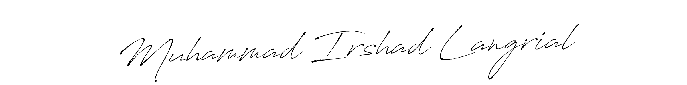 Also we have Muhammad Irshad Langrial name is the best signature style. Create professional handwritten signature collection using Antro_Vectra autograph style. Muhammad Irshad Langrial signature style 6 images and pictures png
