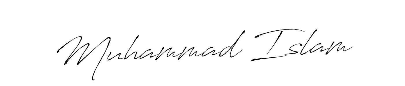 Design your own signature with our free online signature maker. With this signature software, you can create a handwritten (Antro_Vectra) signature for name Muhammad Islam. Muhammad Islam signature style 6 images and pictures png