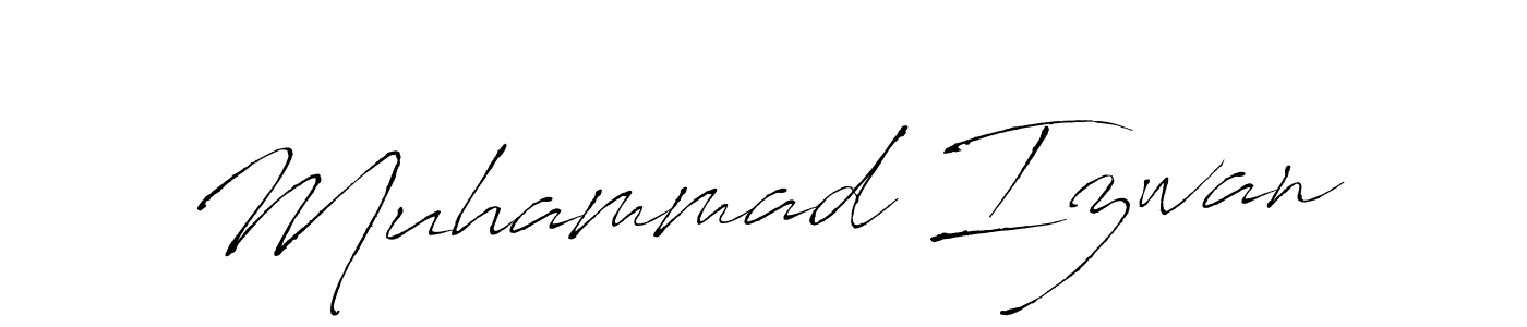 Make a beautiful signature design for name Muhammad Izwan. With this signature (Antro_Vectra) style, you can create a handwritten signature for free. Muhammad Izwan signature style 6 images and pictures png