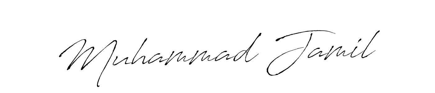 The best way (Antro_Vectra) to make a short signature is to pick only two or three words in your name. The name Muhammad Jamil include a total of six letters. For converting this name. Muhammad Jamil signature style 6 images and pictures png