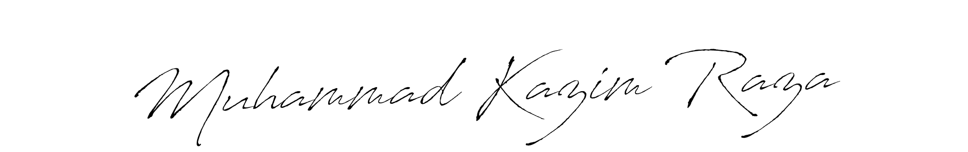 The best way (Antro_Vectra) to make a short signature is to pick only two or three words in your name. The name Muhammad Kazim Raza include a total of six letters. For converting this name. Muhammad Kazim Raza signature style 6 images and pictures png