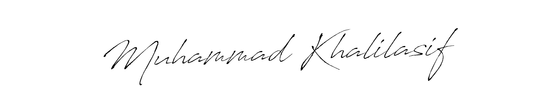 Create a beautiful signature design for name Muhammad Khalilasif. With this signature (Antro_Vectra) fonts, you can make a handwritten signature for free. Muhammad Khalilasif signature style 6 images and pictures png