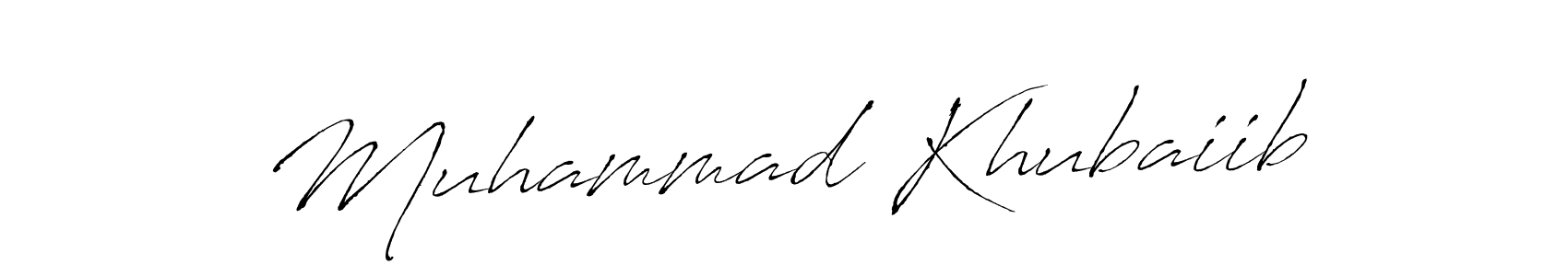 Use a signature maker to create a handwritten signature online. With this signature software, you can design (Antro_Vectra) your own signature for name Muhammad Khubaiib. Muhammad Khubaiib signature style 6 images and pictures png